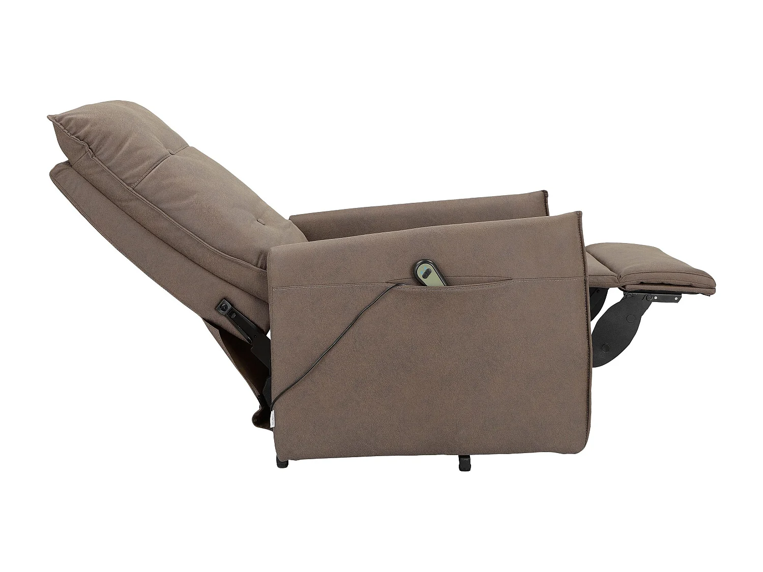 Poltrona eléctrica reclinável e poltrona elevatória em PU cappuccino