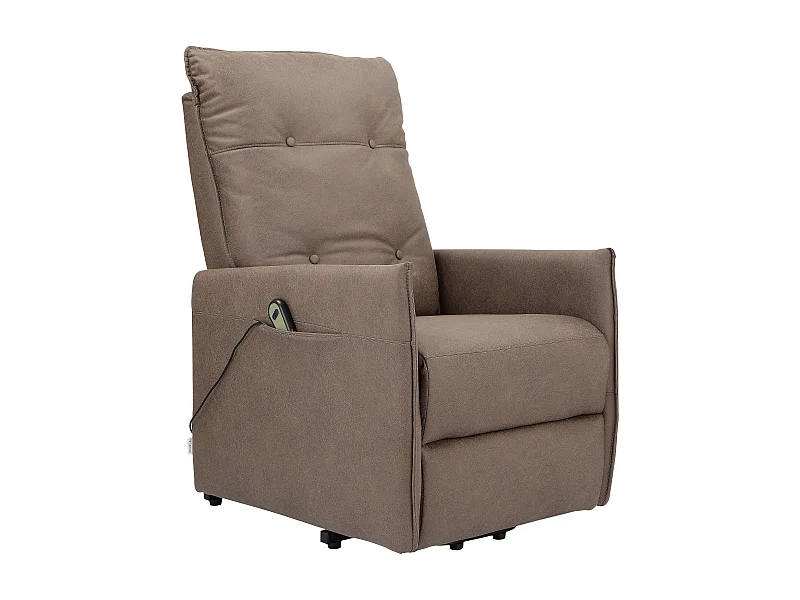 Marko | Fauteuil inclinable électrique et relevable en PU cappucino