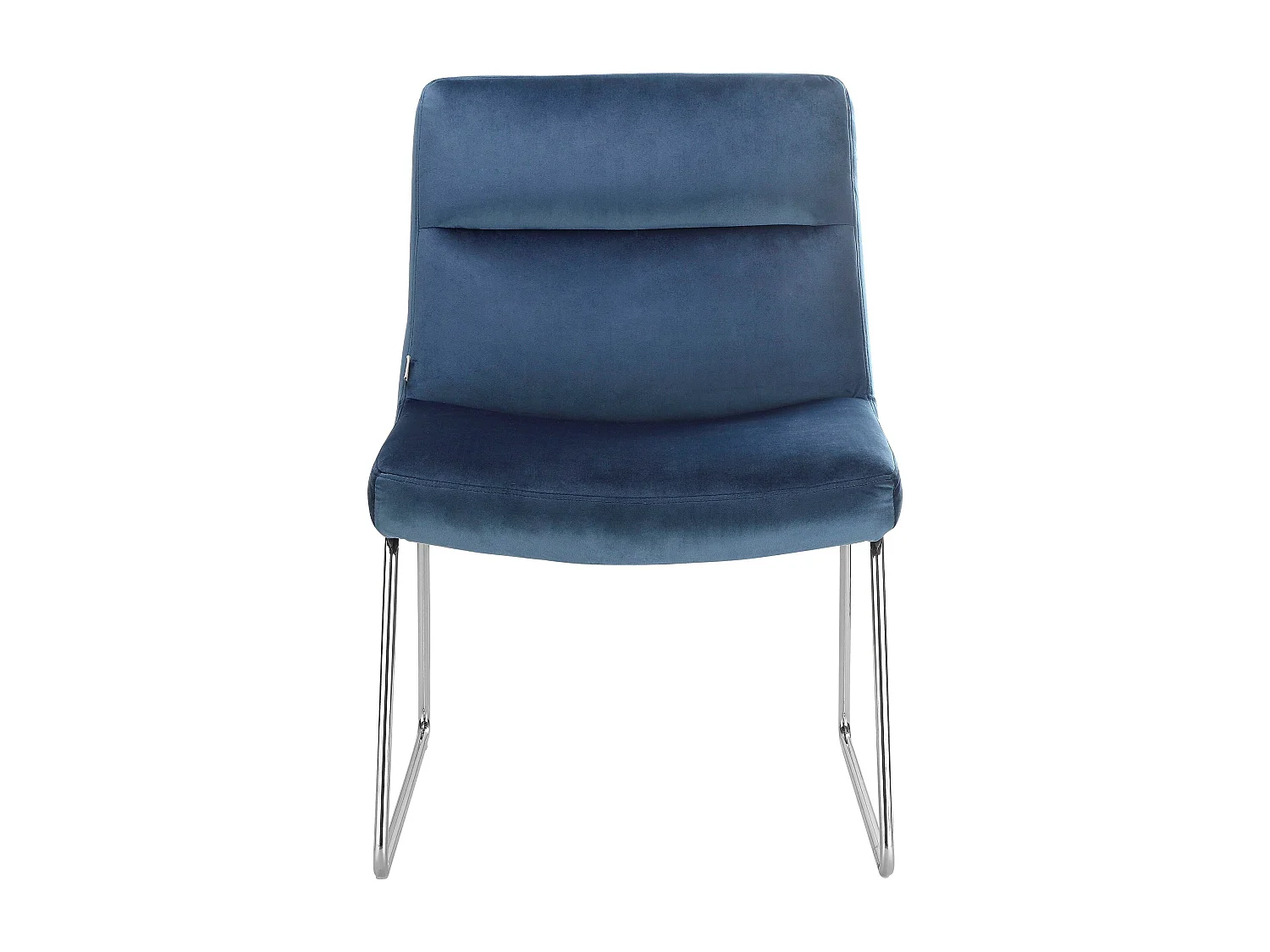Gepolsterter Akzentstuhl aus Samt, blau