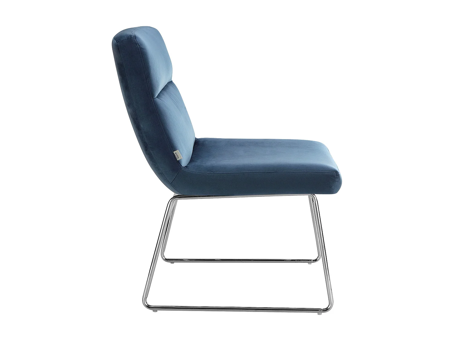 Gepolsterter Akzentstuhl aus Samt, blau