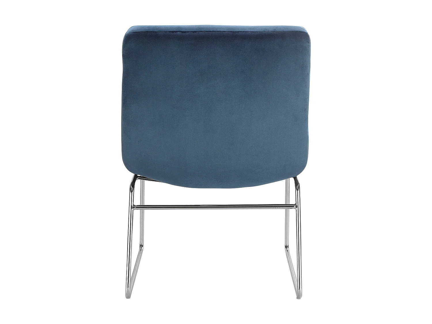 Gepolsterter Akzentstuhl aus Samt, blau