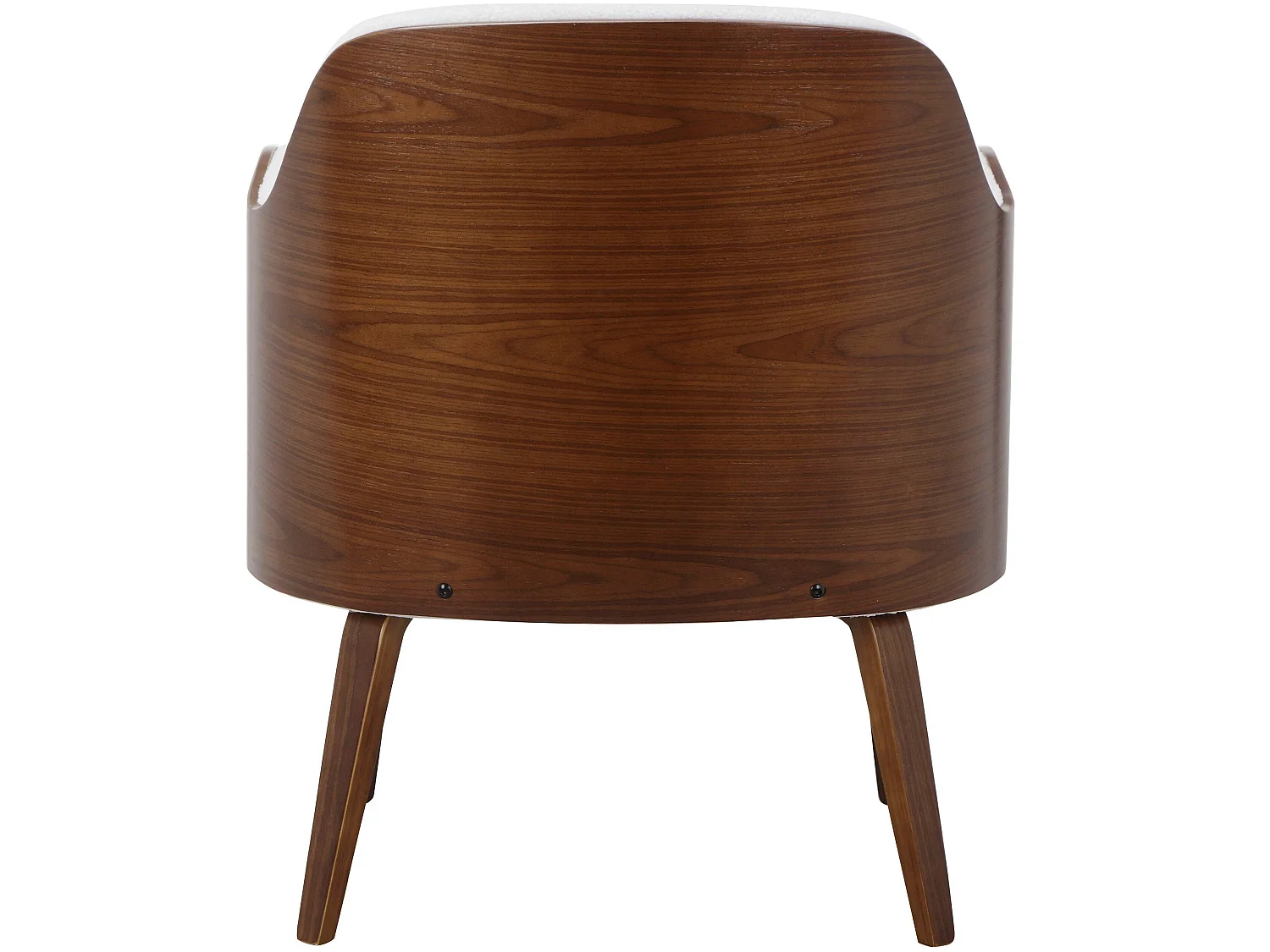 Haruko | Chaise d'appoint rembourrée en dolly teddy blanc cassé