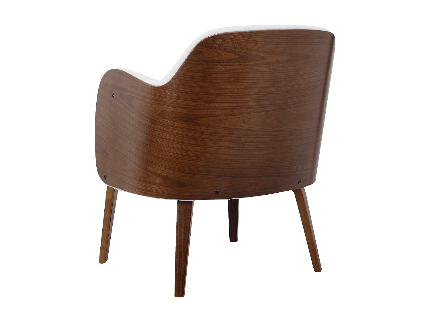 Haruko | Chaise d'appoint rembourrée en dolly teddy blanc cassé