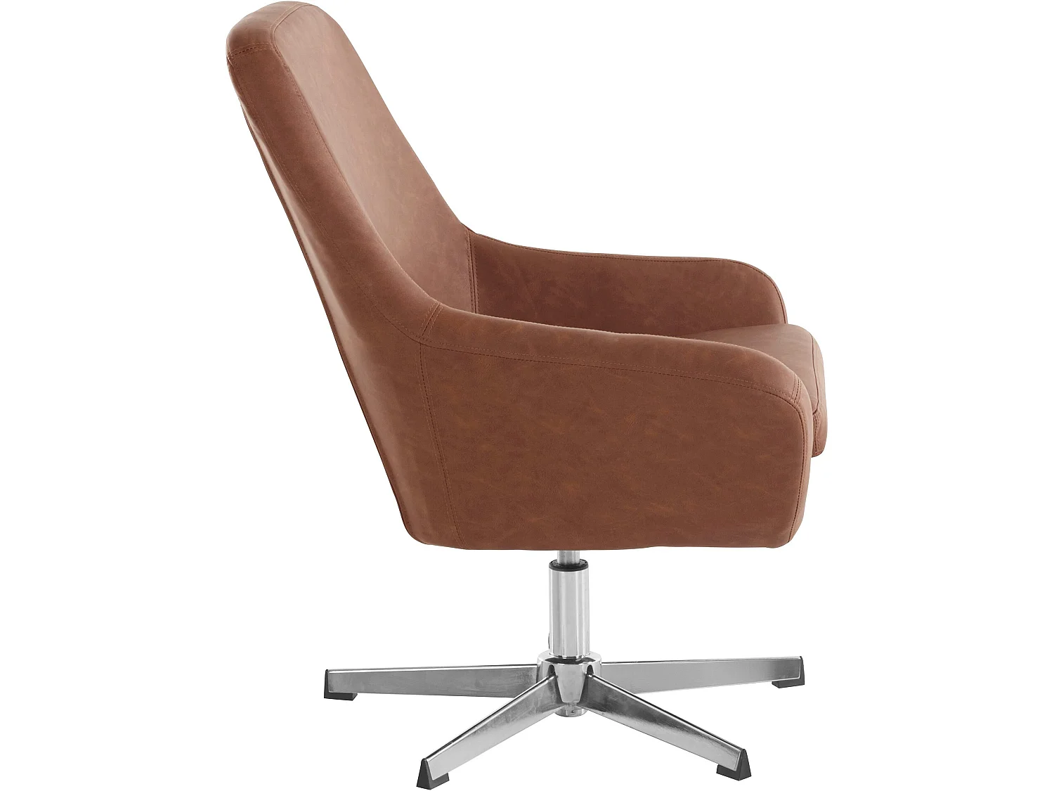 Naomi | Cadeira de Acento em PU Cognac