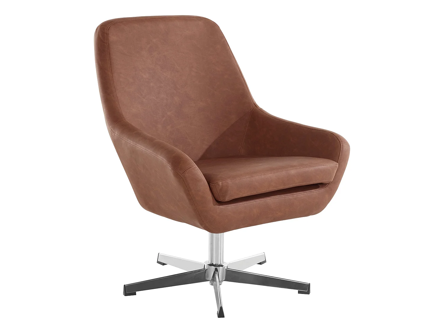 Naomi | Chaise d'appoint en PU cognac