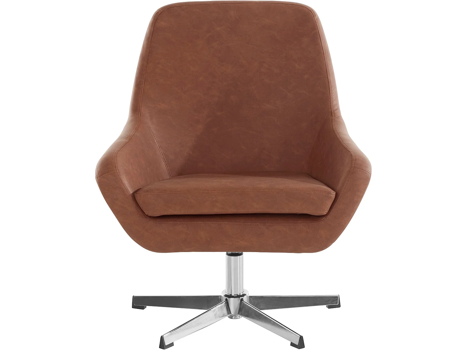 Naomi | Cadeira de Acento em PU Cognac