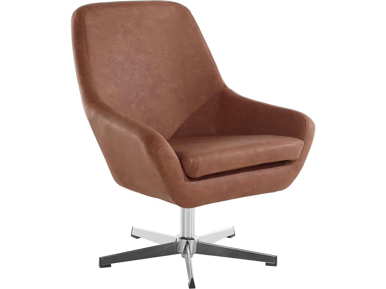 Naomi | Chaise d'appoint en PU cognac