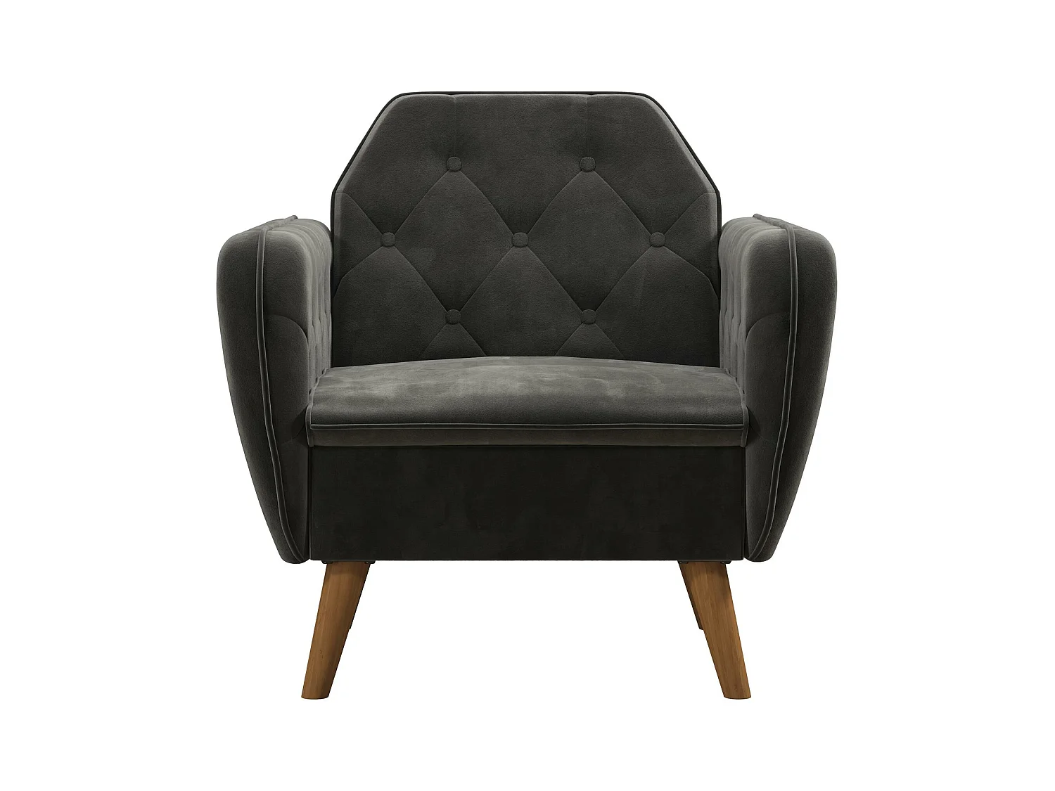 Teresa | Chaise d'appoint rembourrée en velours gris