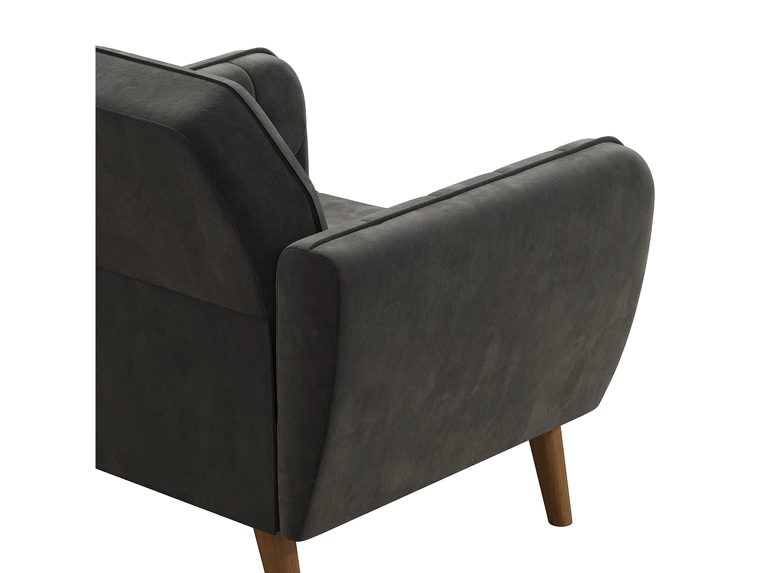 Gepolsterter Akzentstuhl aus Samt, grau