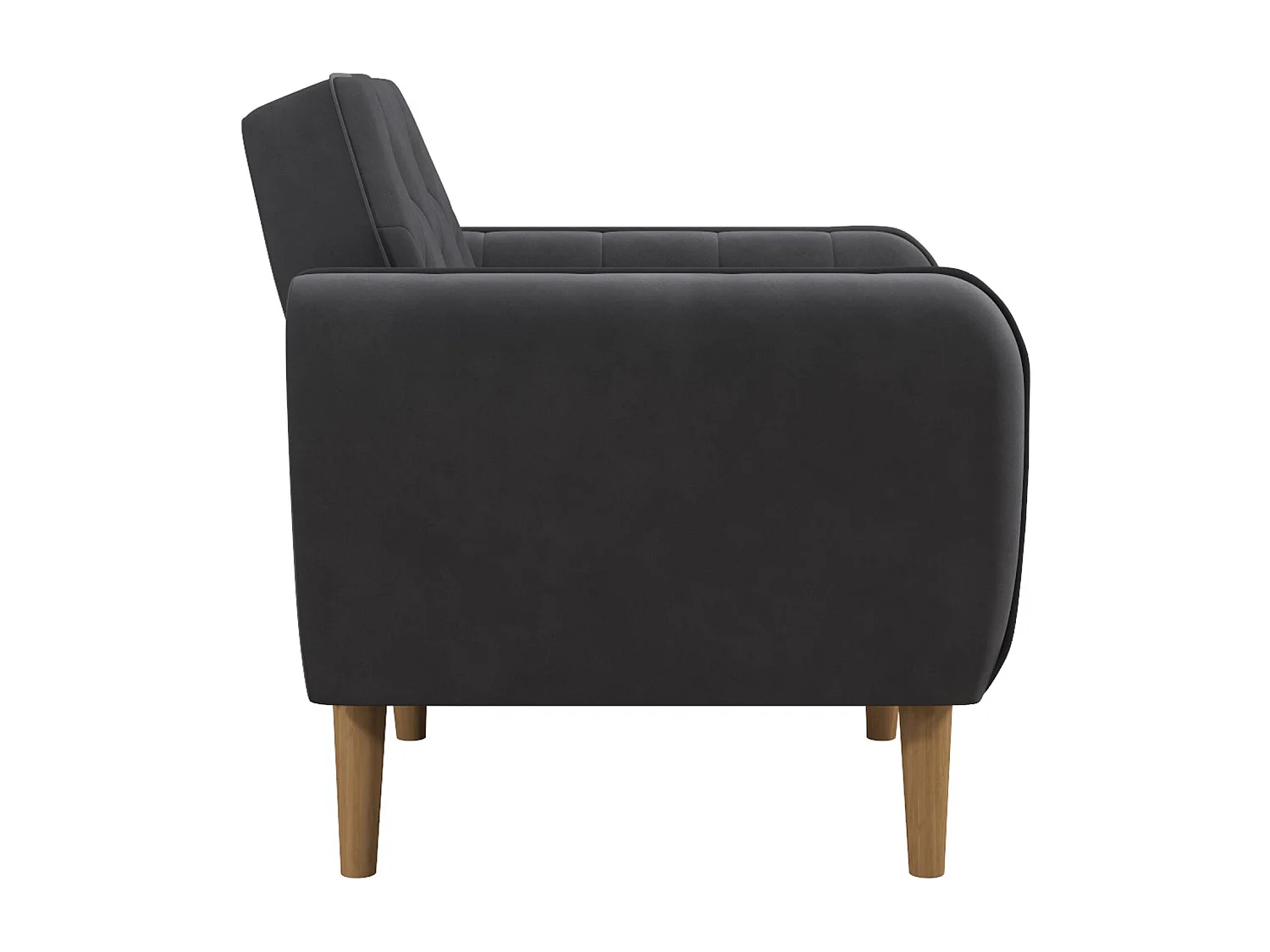 Gepolsterter Akzentstuhl aus Samt, grau