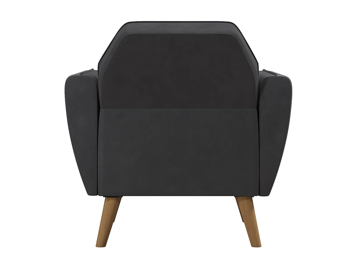 Gepolsterter Akzentstuhl aus Samt, grau