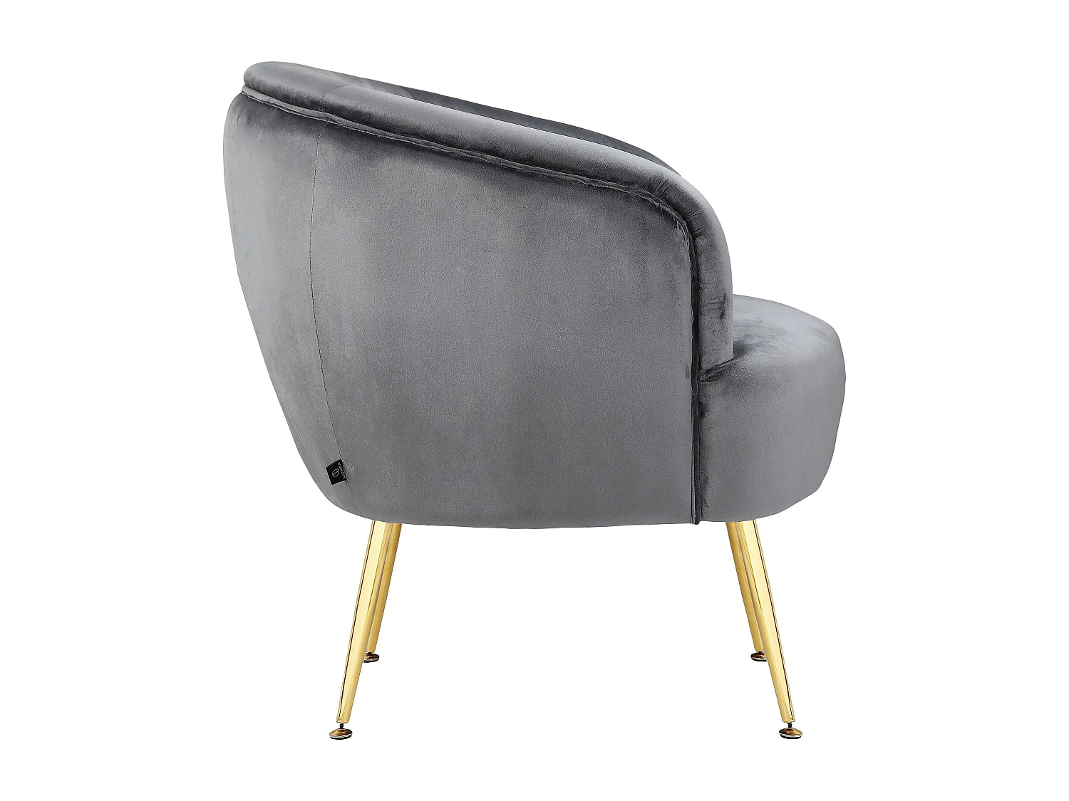 Sedia accento in velluto grigio