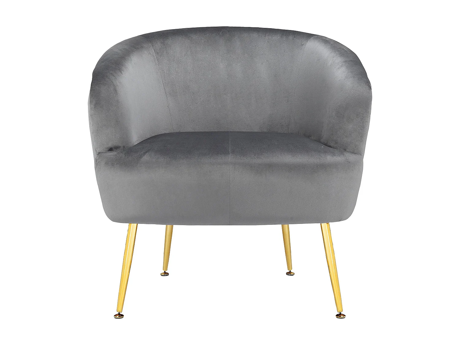Akzentstuhl in Samtgrau