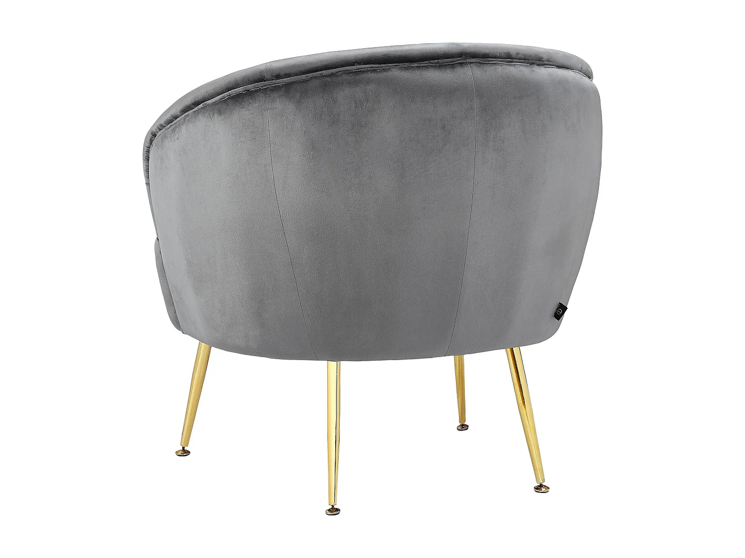 Akzentstuhl in Samtgrau