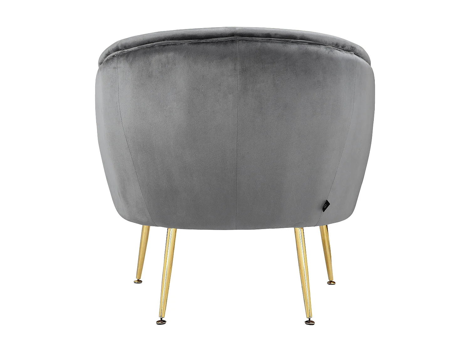 Akzentstuhl in Samtgrau
