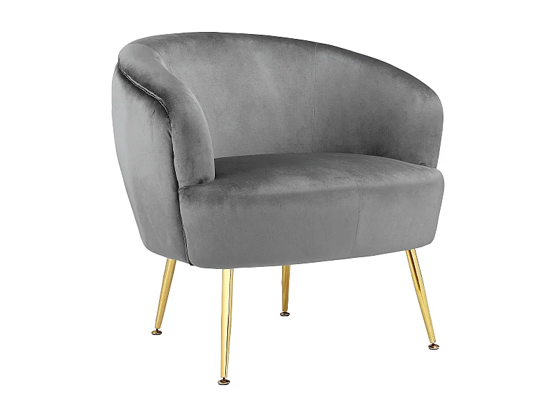 Paloma | Cadeira de Acento em Veludo Cinzento