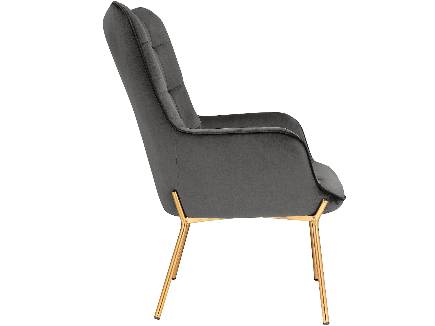 Boris | Chaise d'appoint rembourrée en velours gris