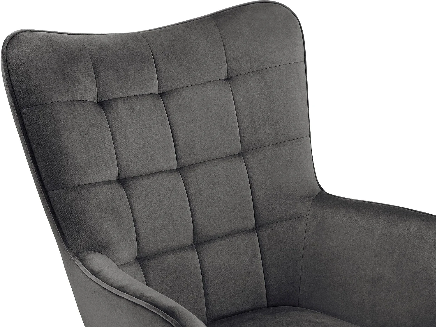 Boris | Chaise d'appoint rembourrée en velours gris