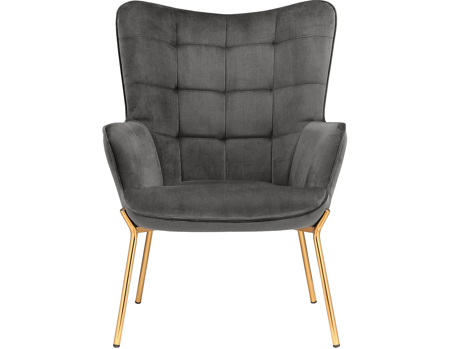 Boris | Chaise d'appoint rembourrée en velours gris