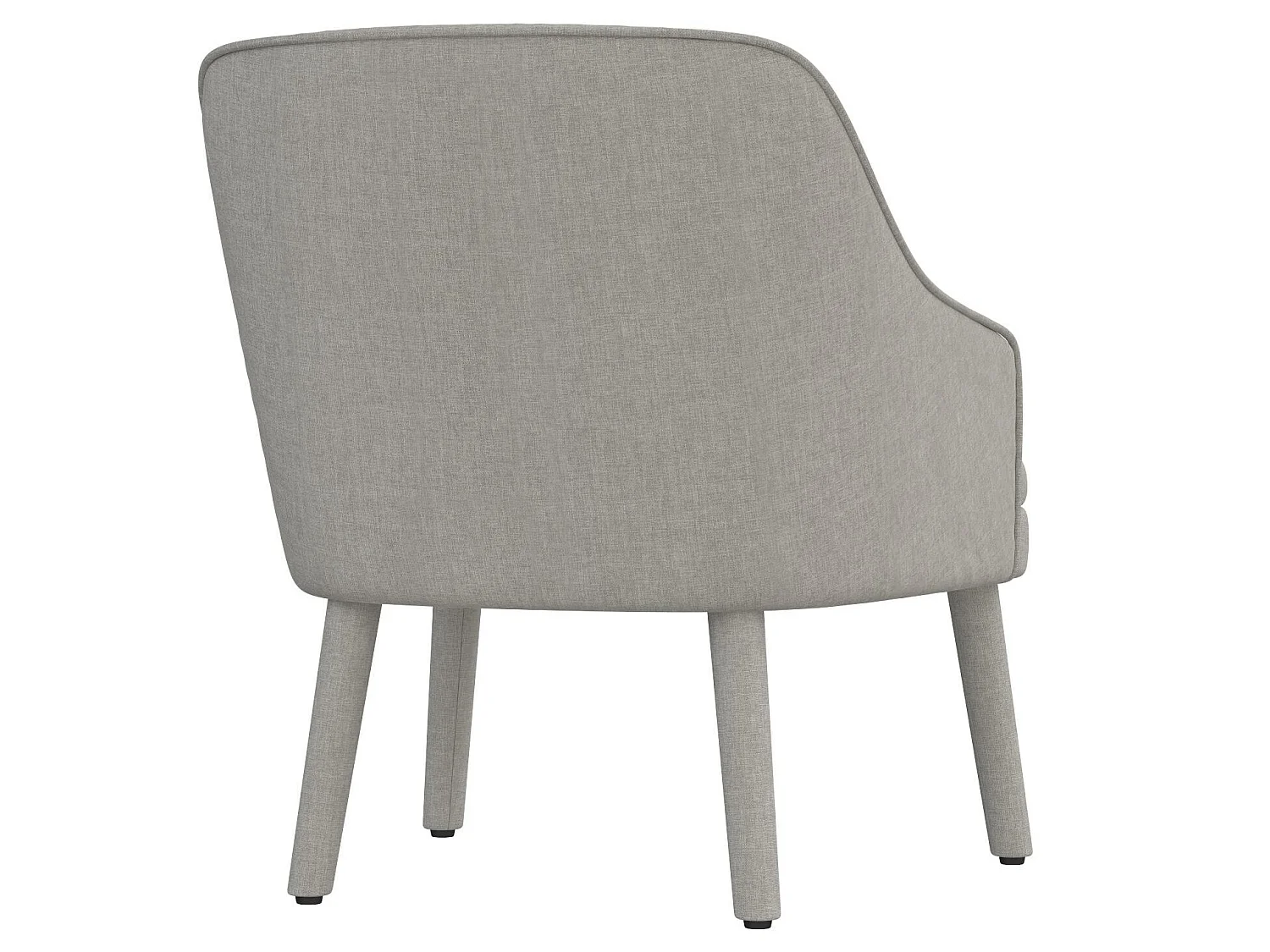 Silla decorativa en lino gris claro