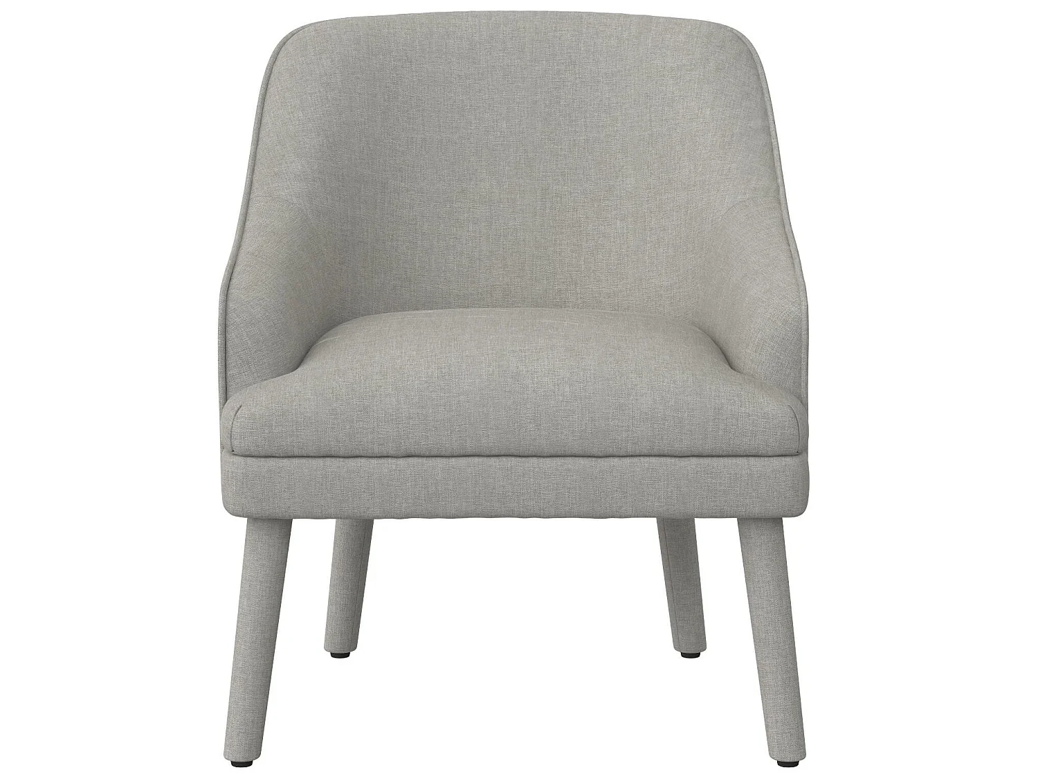 Silla decorativa en lino gris claro