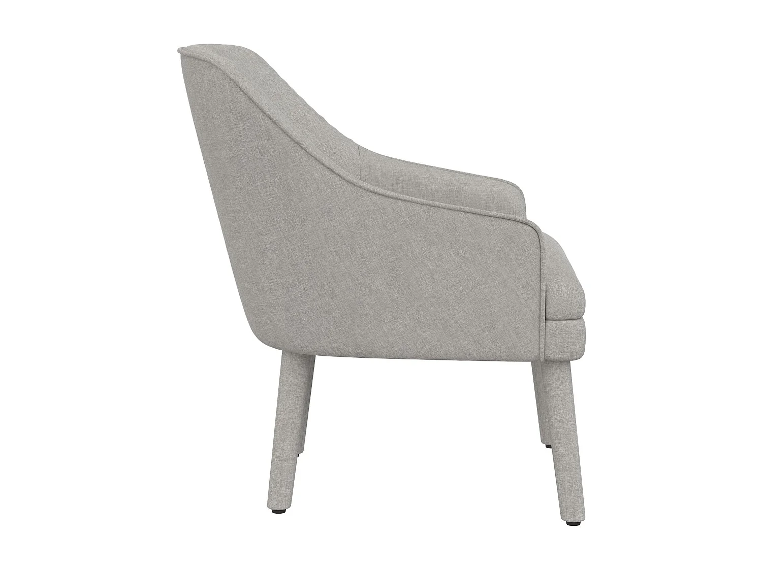 Effie | Chaise d'appoint en tissu gris clair