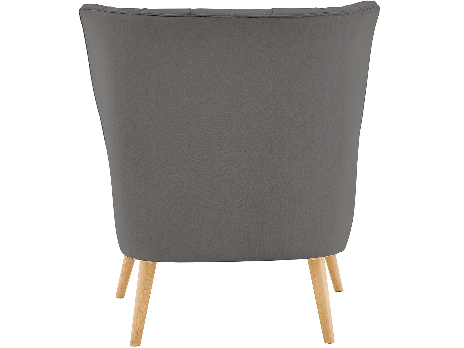 Silla decorativa tapizada con taburete en PU antracita