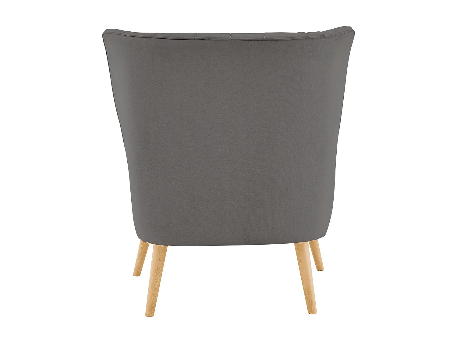 Zenia | Chaise d'appoint rembourrée avec tabouret en PU anthracite