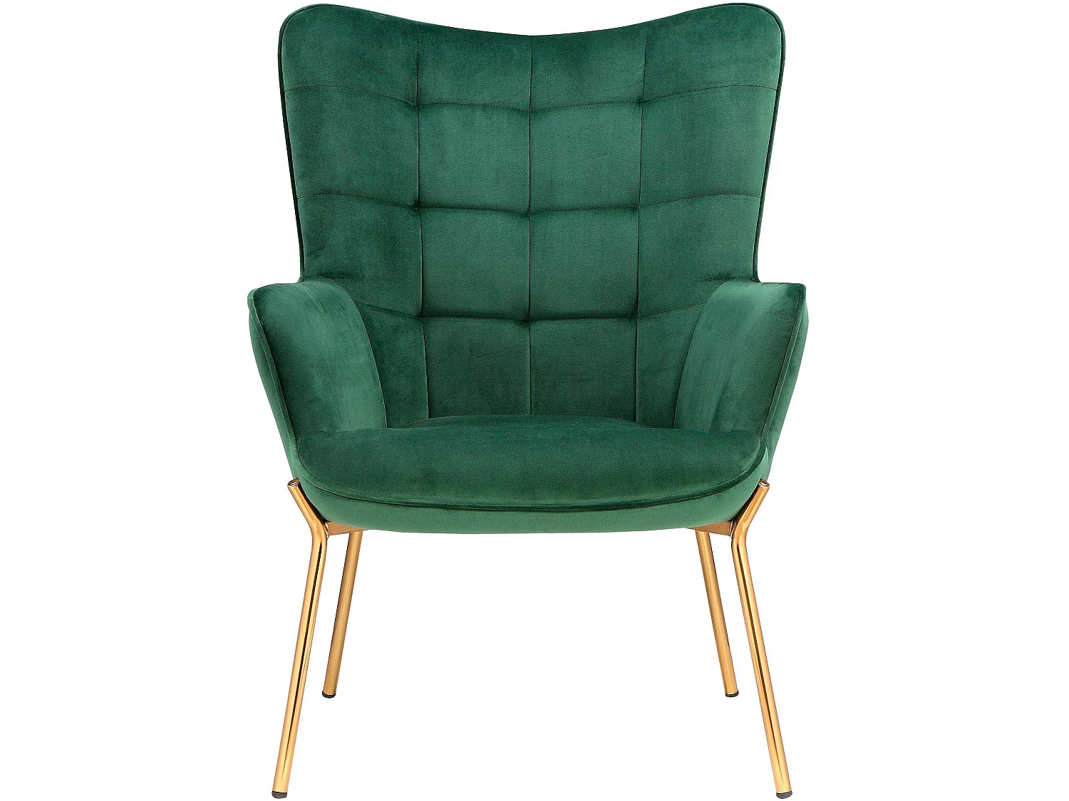 Boris | Chaise d'appoint rembourrée en velours vert