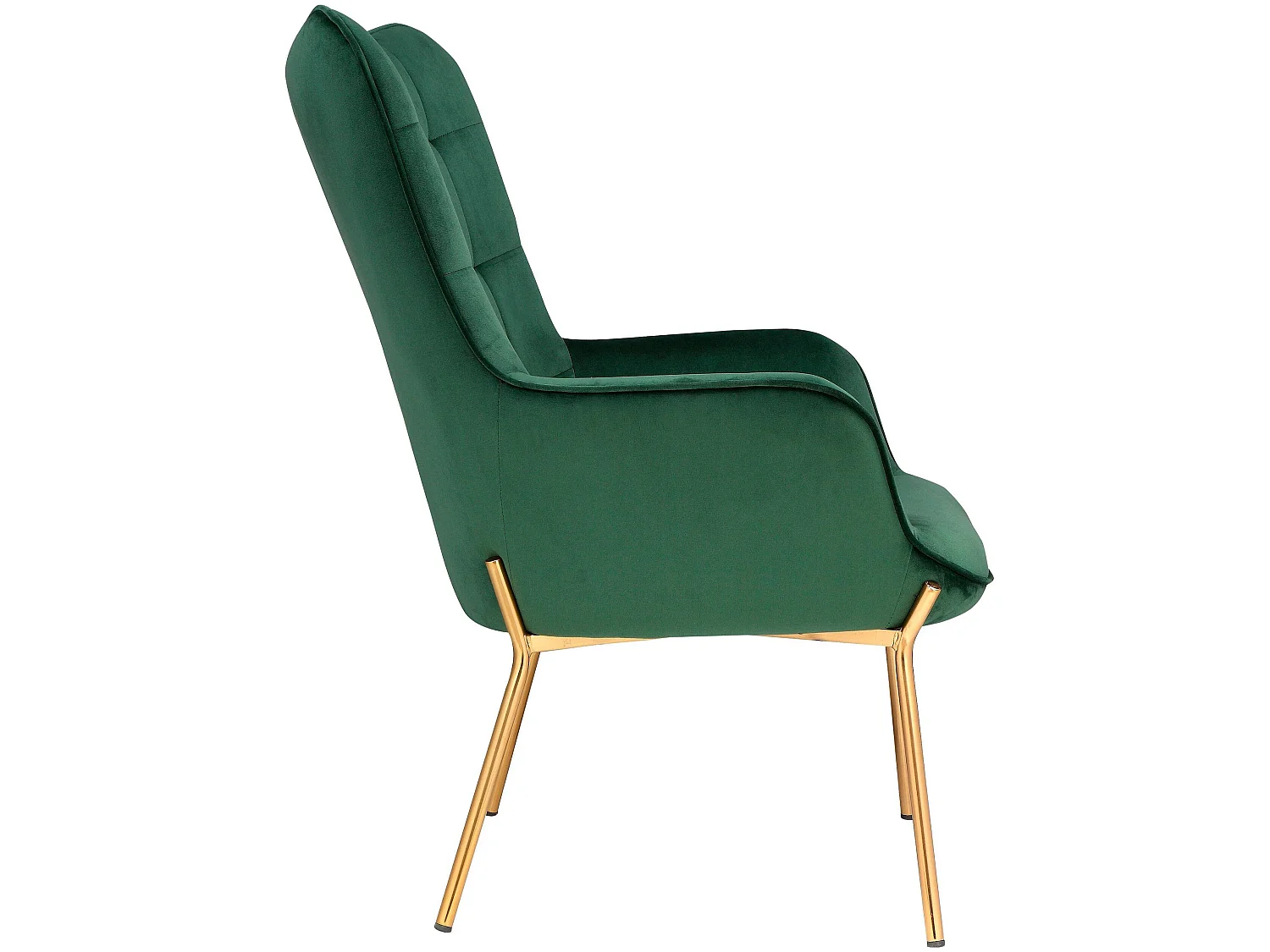 Boris | Chaise d'appoint rembourrée en velours vert