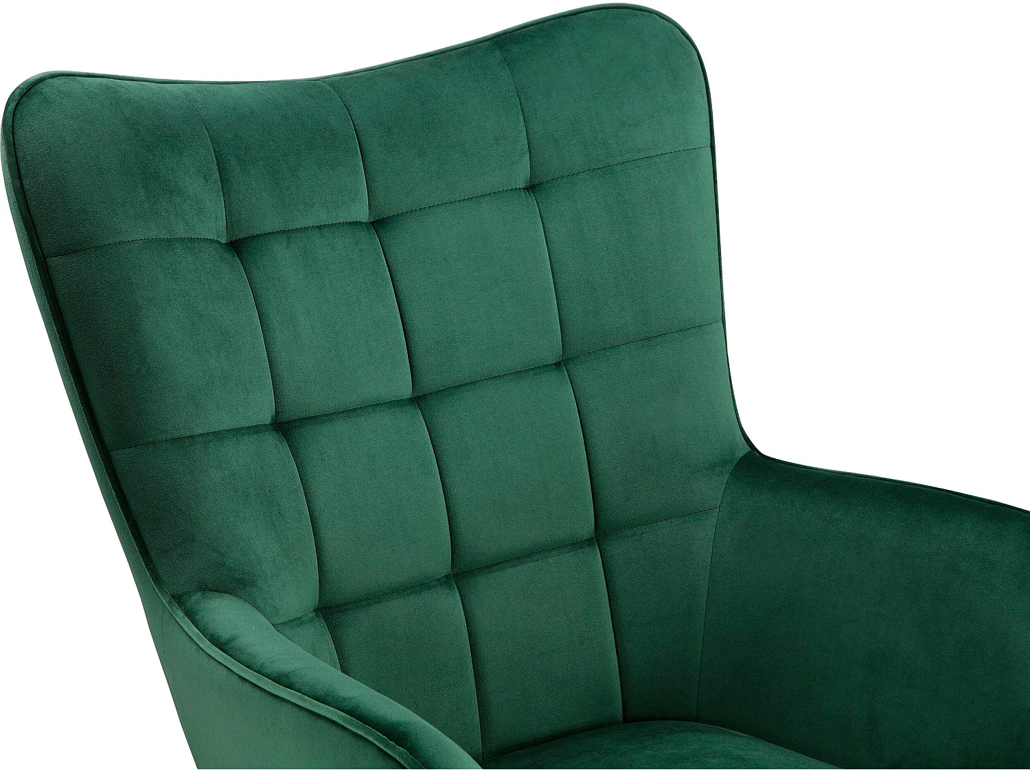 Boris | Chaise d'appoint rembourrée en velours vert