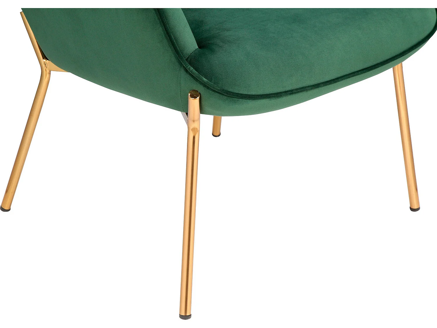 Boris | Chaise d'appoint rembourrée en velours vert