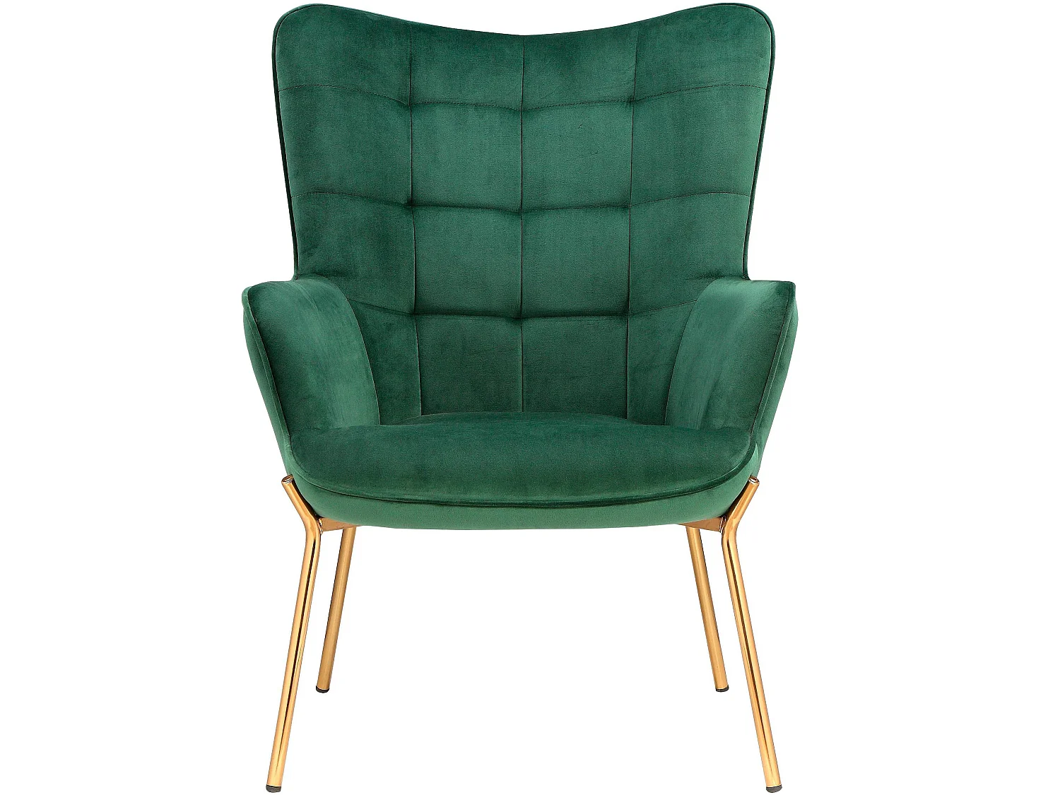 Boris | Chaise d'appoint rembourrée en velours vert