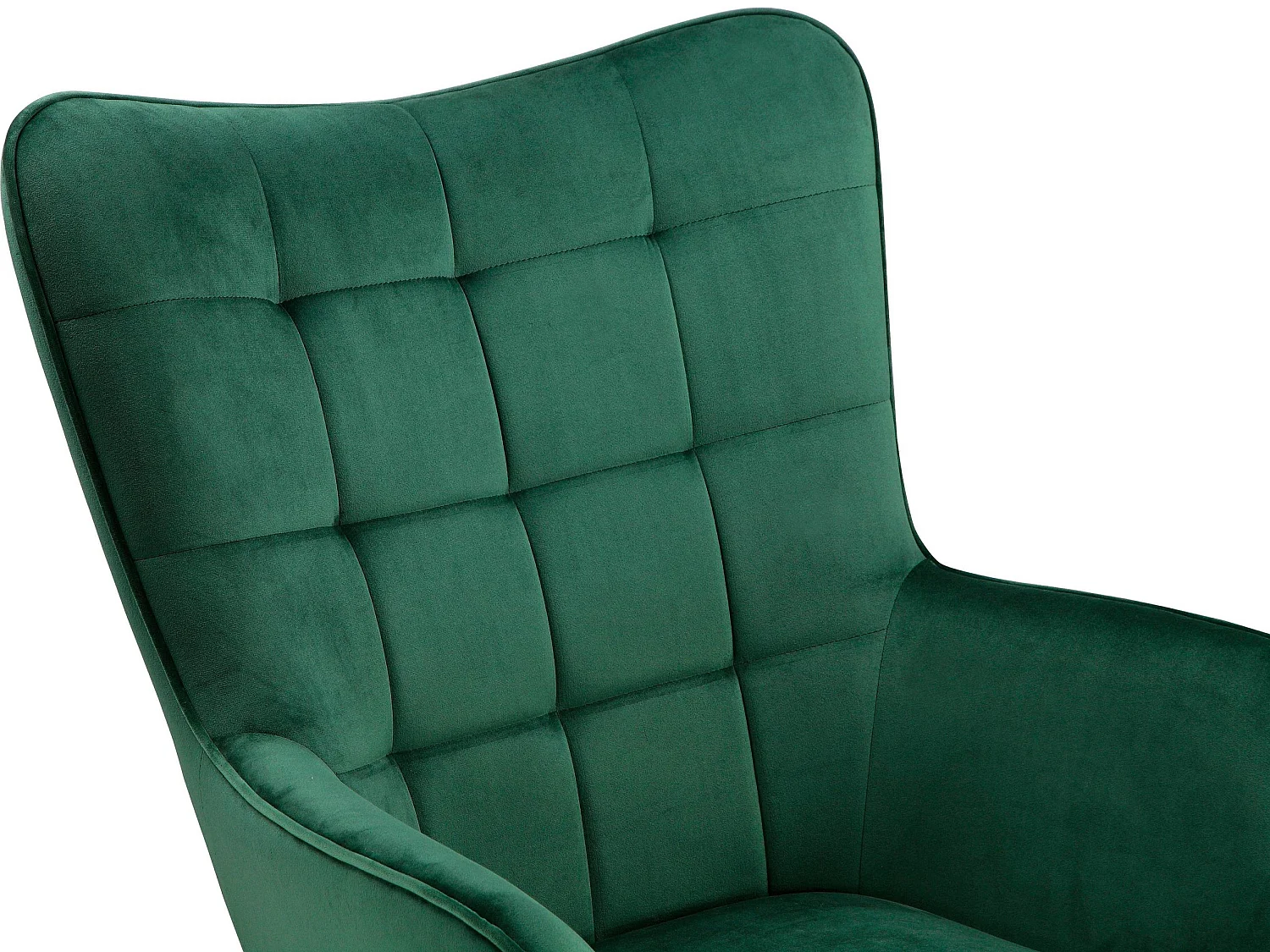 Boris | Chaise d'appoint rembourrée en velours vert