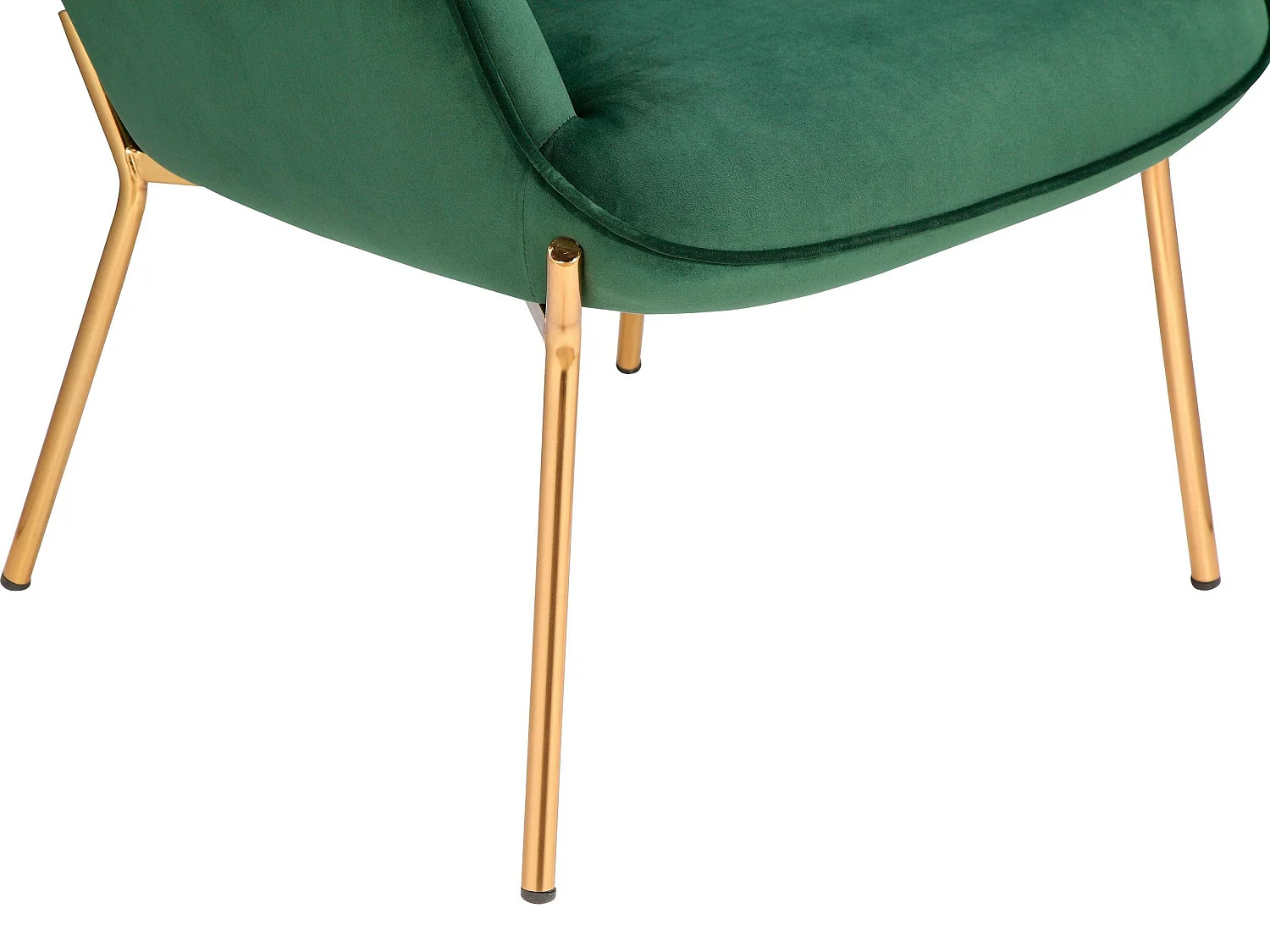 Boris | Chaise d'appoint rembourrée en velours vert