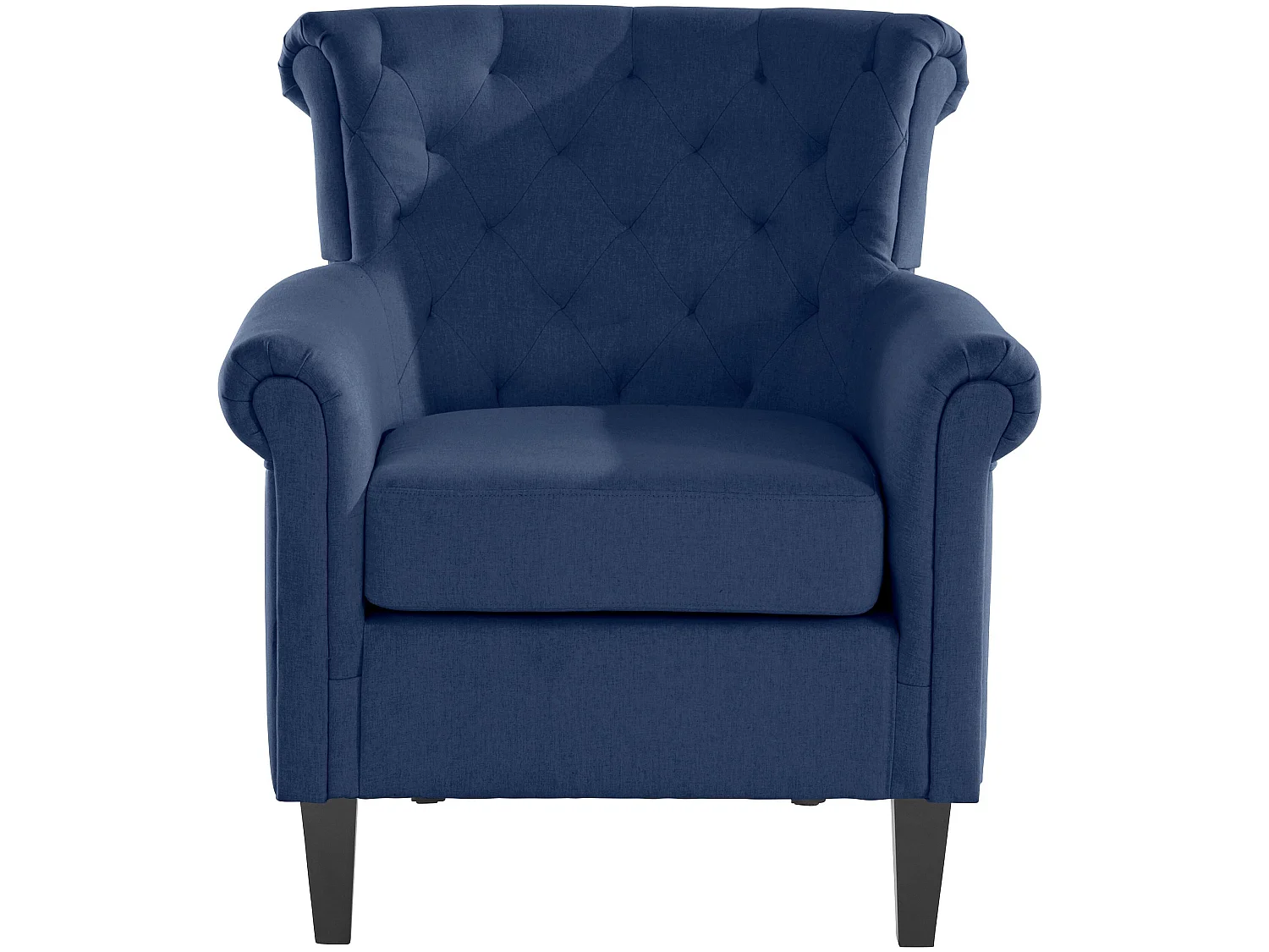 Cooper | Chaise d'appoint rembourrée en tissu bleu