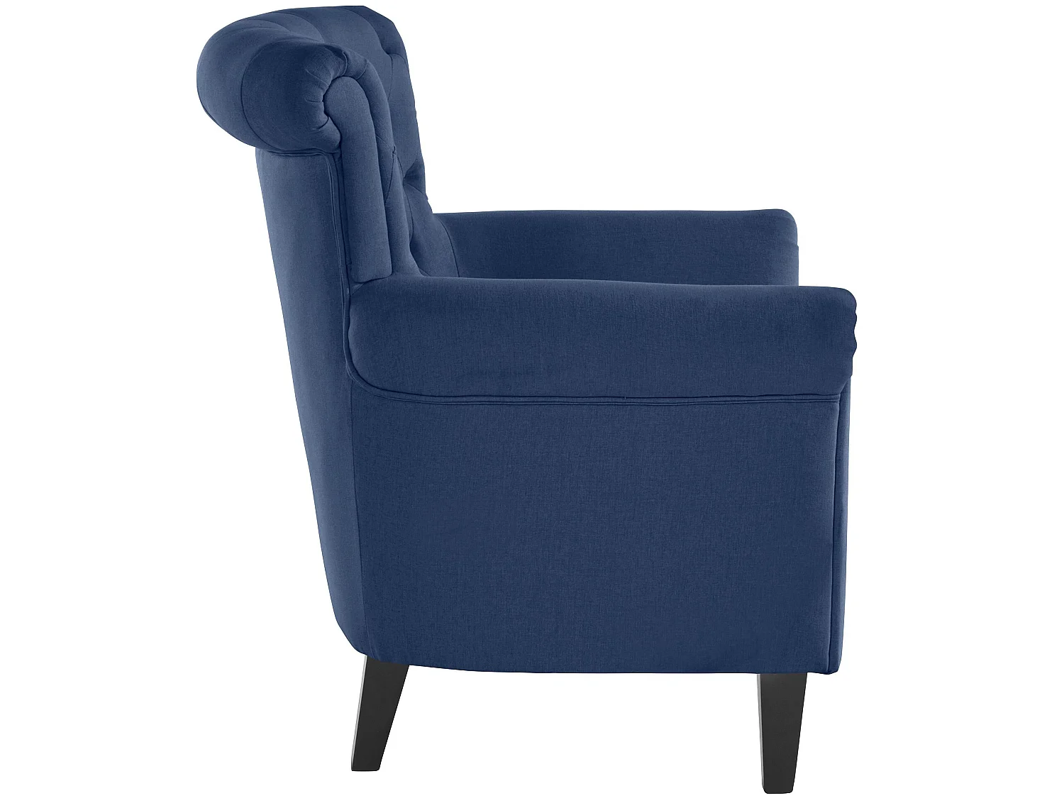 Cooper | Chaise d'appoint rembourrée en tissu bleu