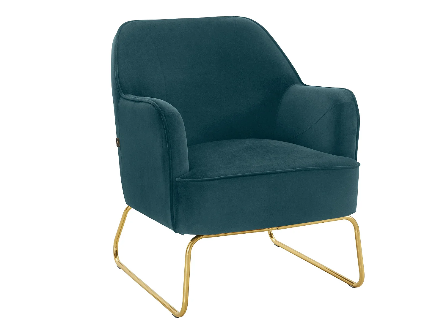 Joshua | Chaise d'appoint rembourrée en velours pétrole