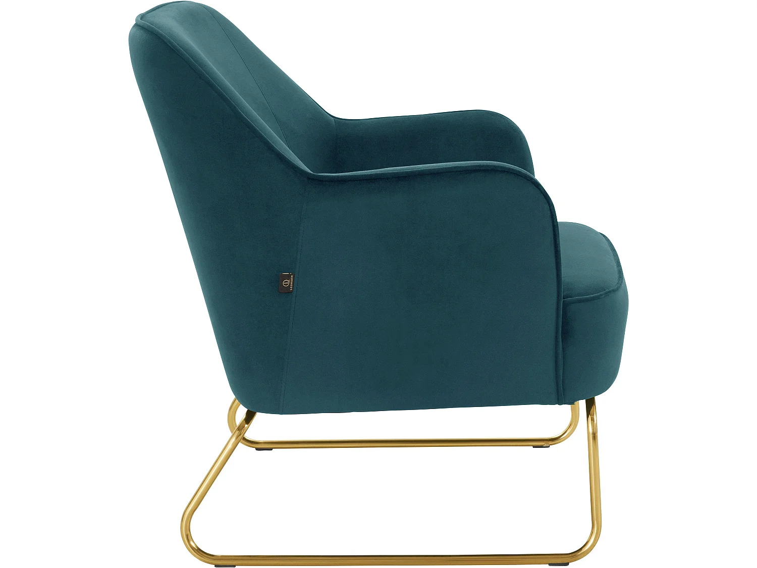 Joshua | Chaise d'appoint rembourrée en velours pétrole
