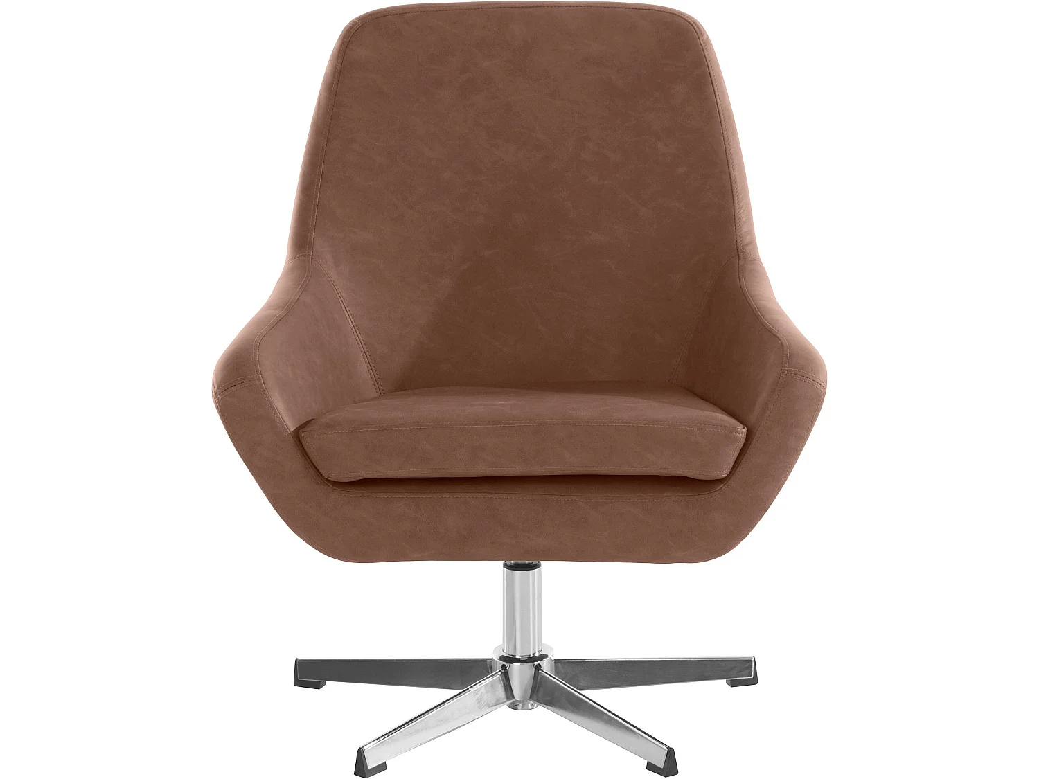 Silla decorativa en PU marrón oscuro