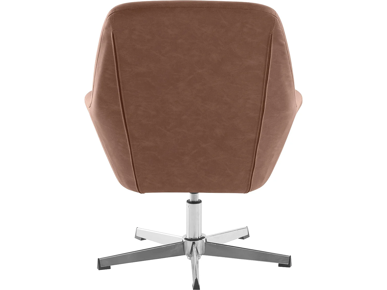 Silla decorativa en PU marrón oscuro