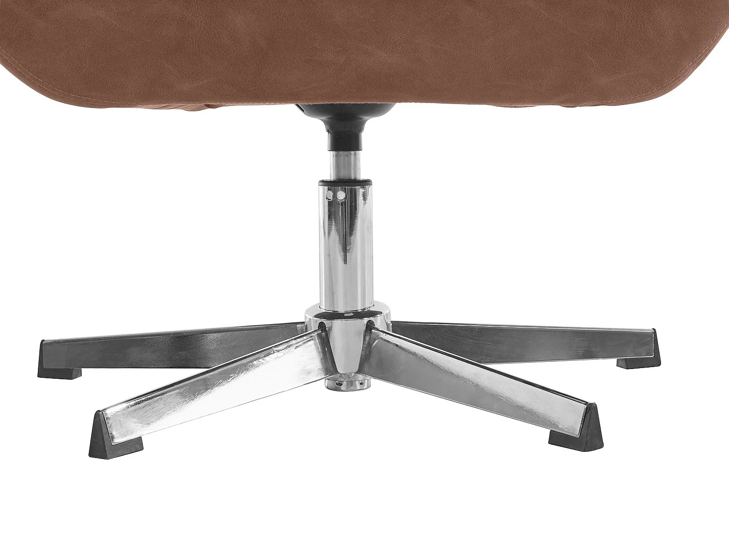 Silla decorativa en PU marrón oscuro