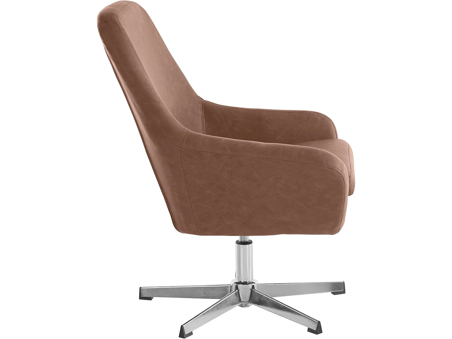 Naomi | Chaise d'appoint en PU brun foncé
