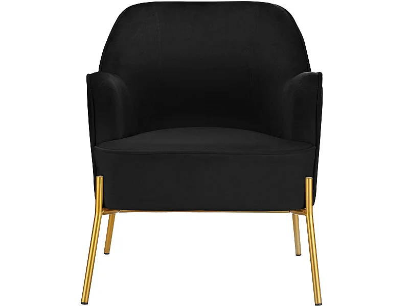 Runa | Chaise d'appoint rembourrée en velours noir