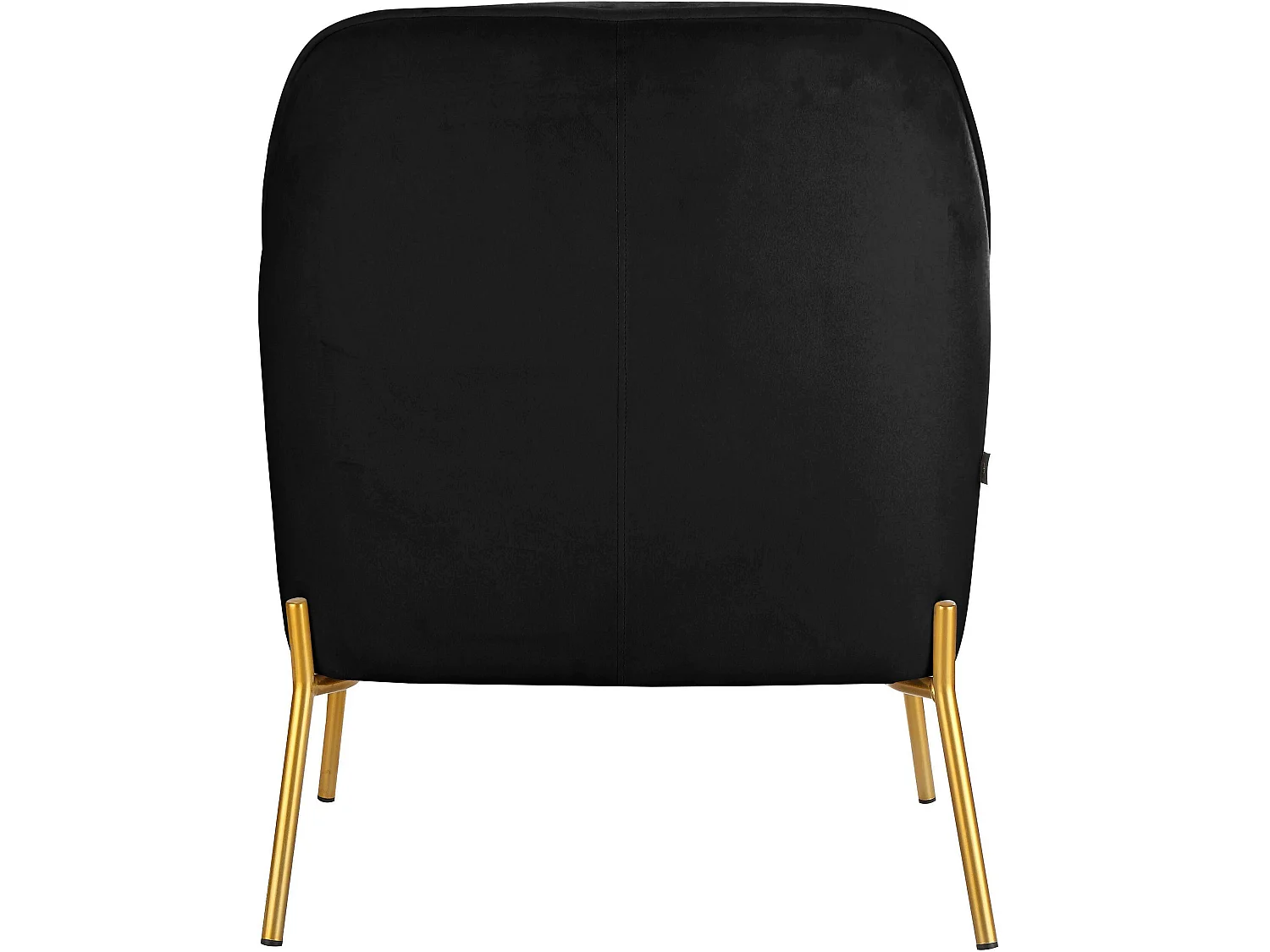 Silla decorativa tapizada en terciopelo negro