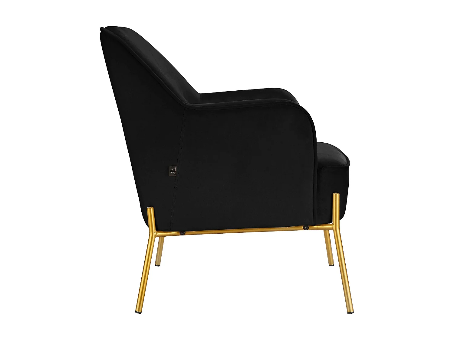 Runa | Chaise d'appoint rembourrée en velours noir