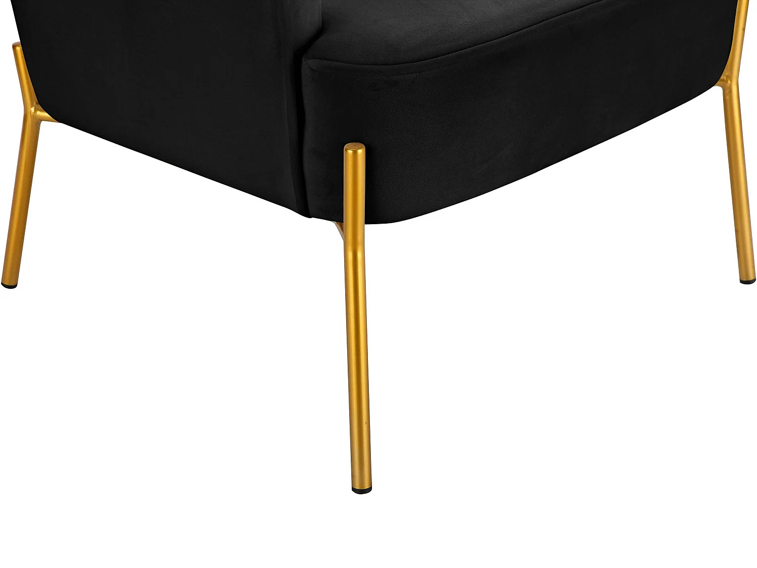 Runa | Chaise d'appoint rembourrée en velours noir