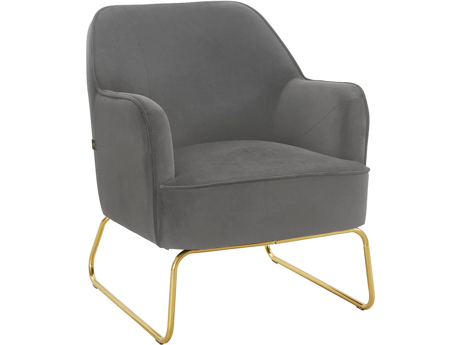 Joshua | Chaise d'appoint rembourrée en velours gris