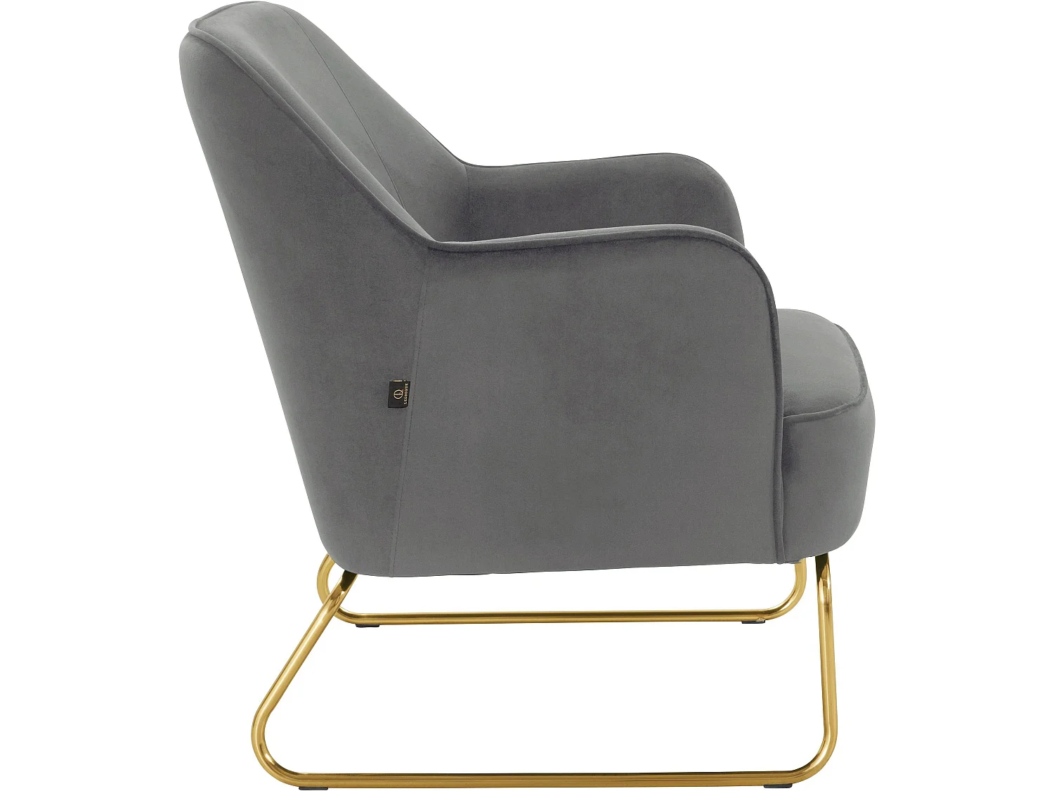 Joshua | Chaise d'appoint rembourrée en velours gris