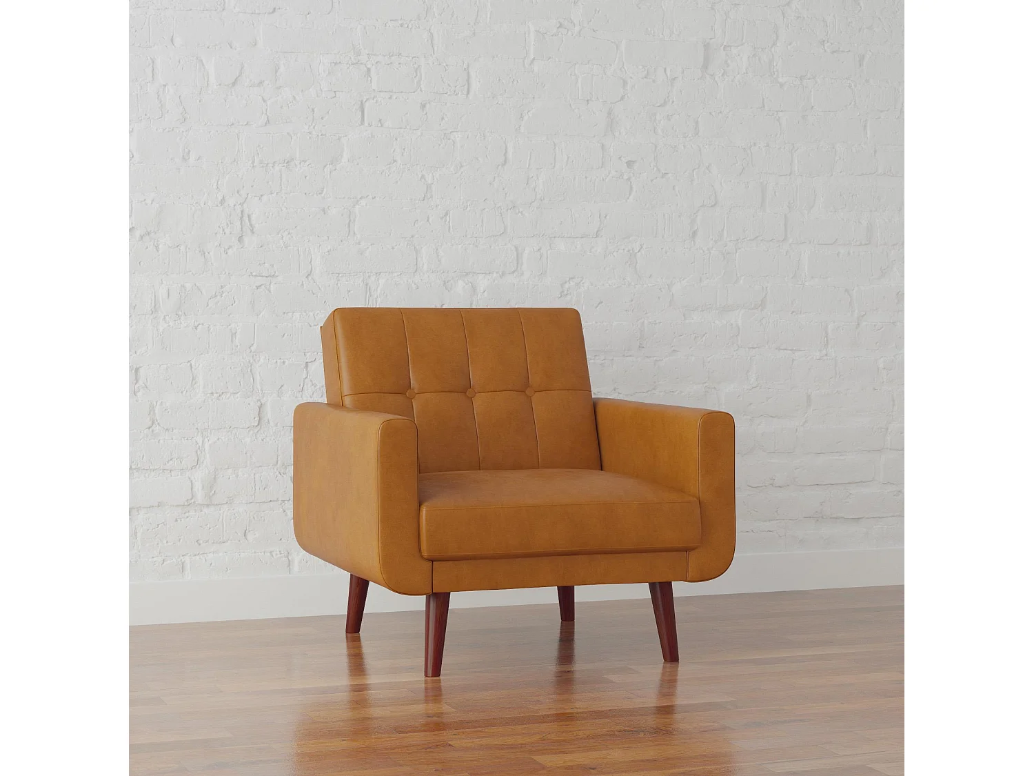 Sedia Accent in ecopelle cammello